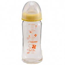KIDS&MAMA - 日本KIDS&MAMA 玻璃寛口奶瓶(Y/250ml) 